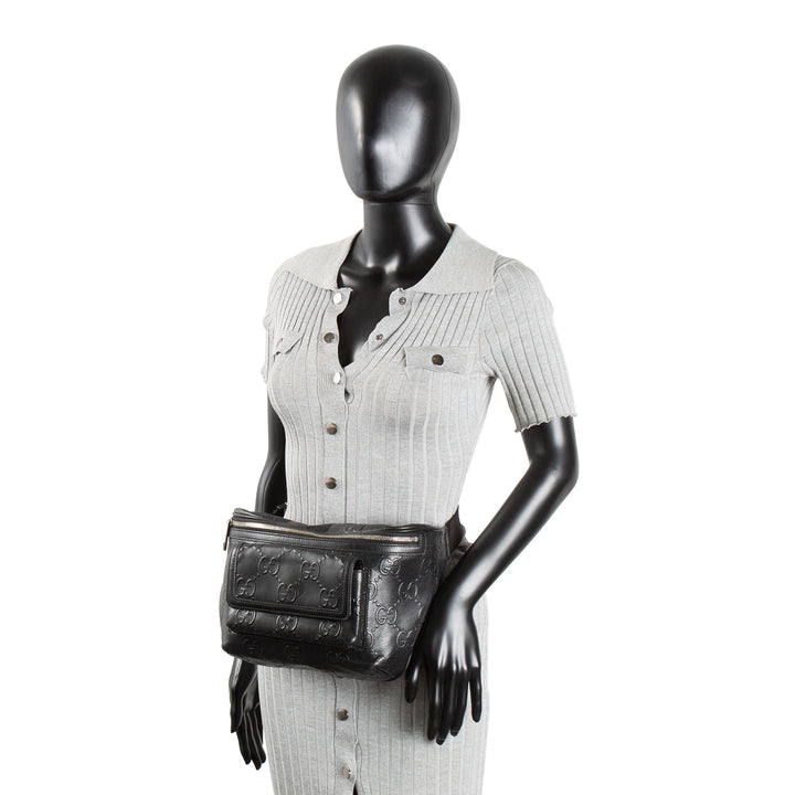 GUCCI Jumbo GG Belt Bag - Black