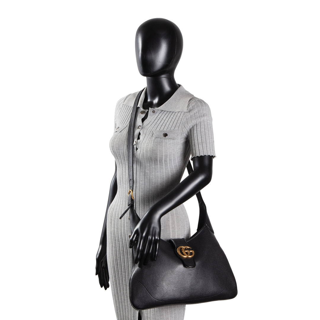 GUCCI Medium Aphrodite Shoulder Bag - Black OUTLET FINAL SALE