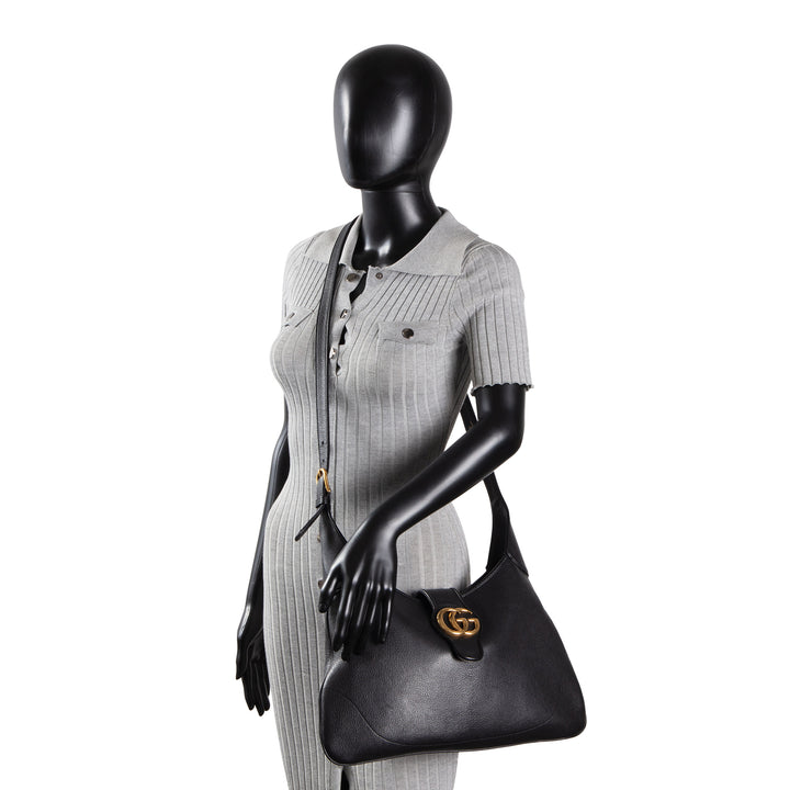 GUCCI Medium Aphrodite Shoulder Bag - Black OUTLET FINAL SALE
