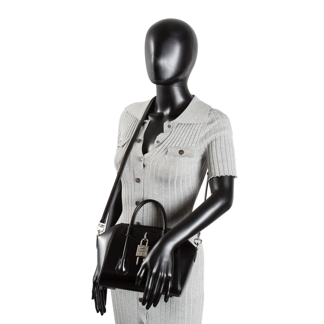 GIVENCHY Antigona Lock Mini Top Handle Bag - Black