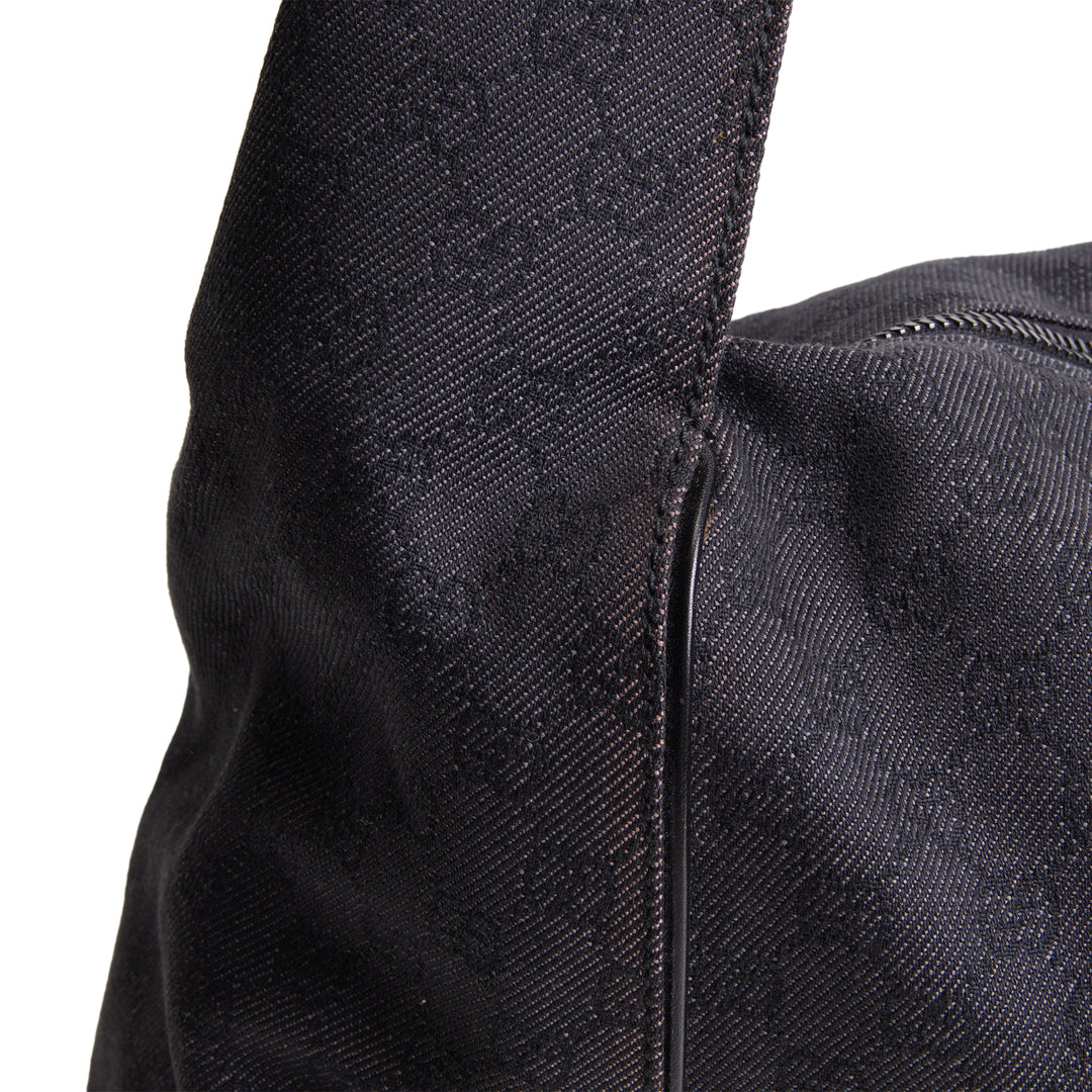 GUCCI GG Denim Large Hobo