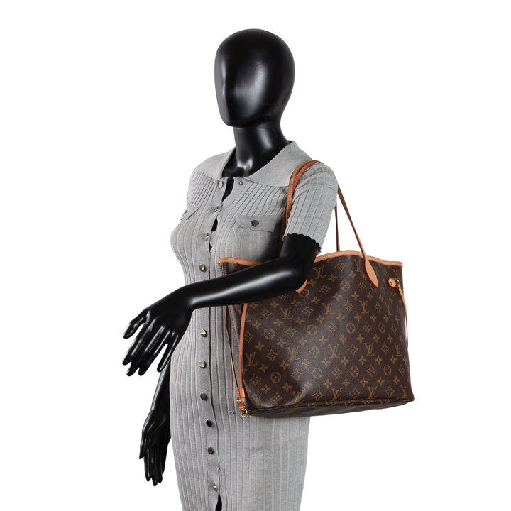 LOUIS VUITTON Neverfull MM Monogram w/ Pouch