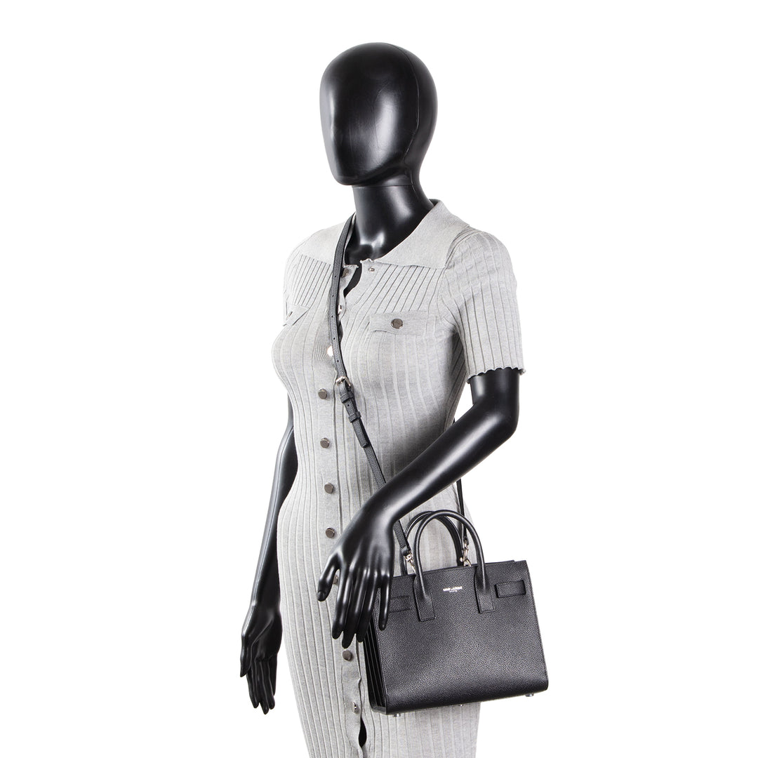 SAINT LAURENT Nano Sac de Jour Shoulder Bag - Black