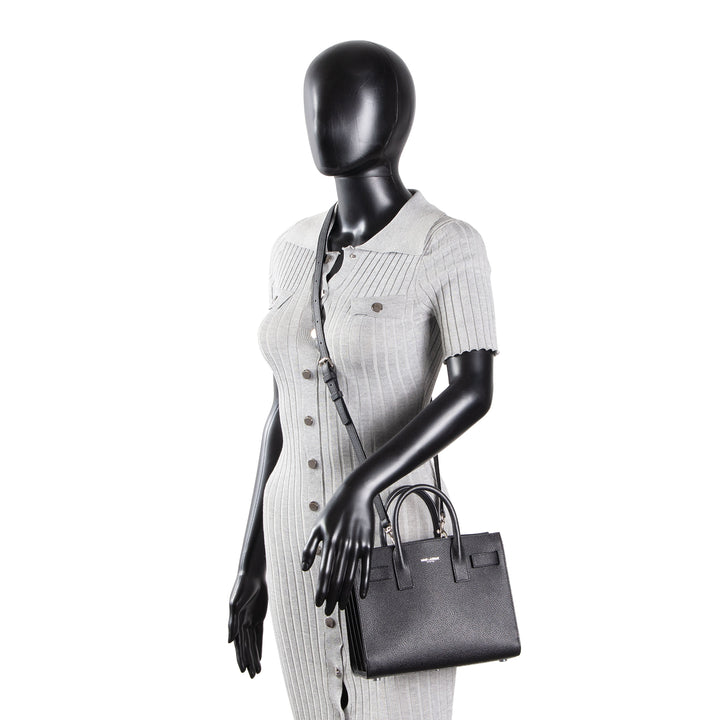 SAINT LAURENT Nano Sac de Jour Shoulder Bag - Black