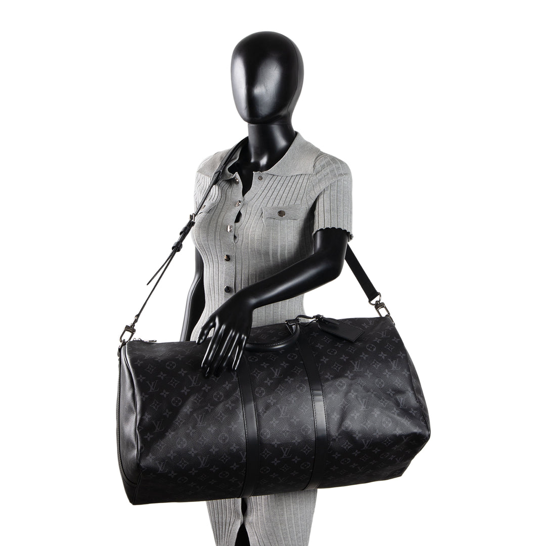 LOUIS VUITTON Monogram Eclipse Keepall 55