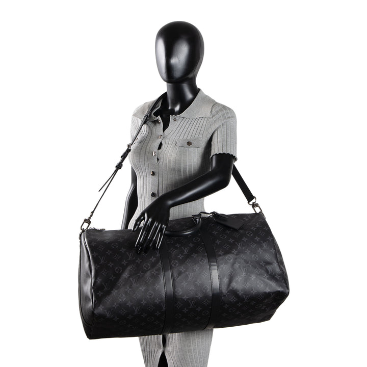 LOUIS VUITTON Monogram Eclipse Keepall 55