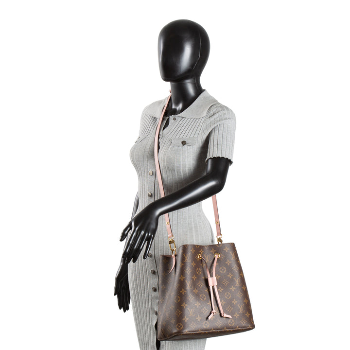 LOUIS VUITTON Monogram Neonoe MM - Rose Poudre (Pink) - OUTLET FINAL SALE
