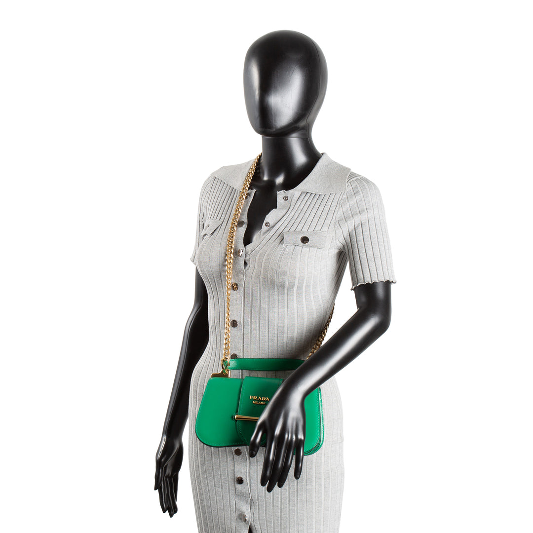 PRADA Sidonie Chain Bag - Green