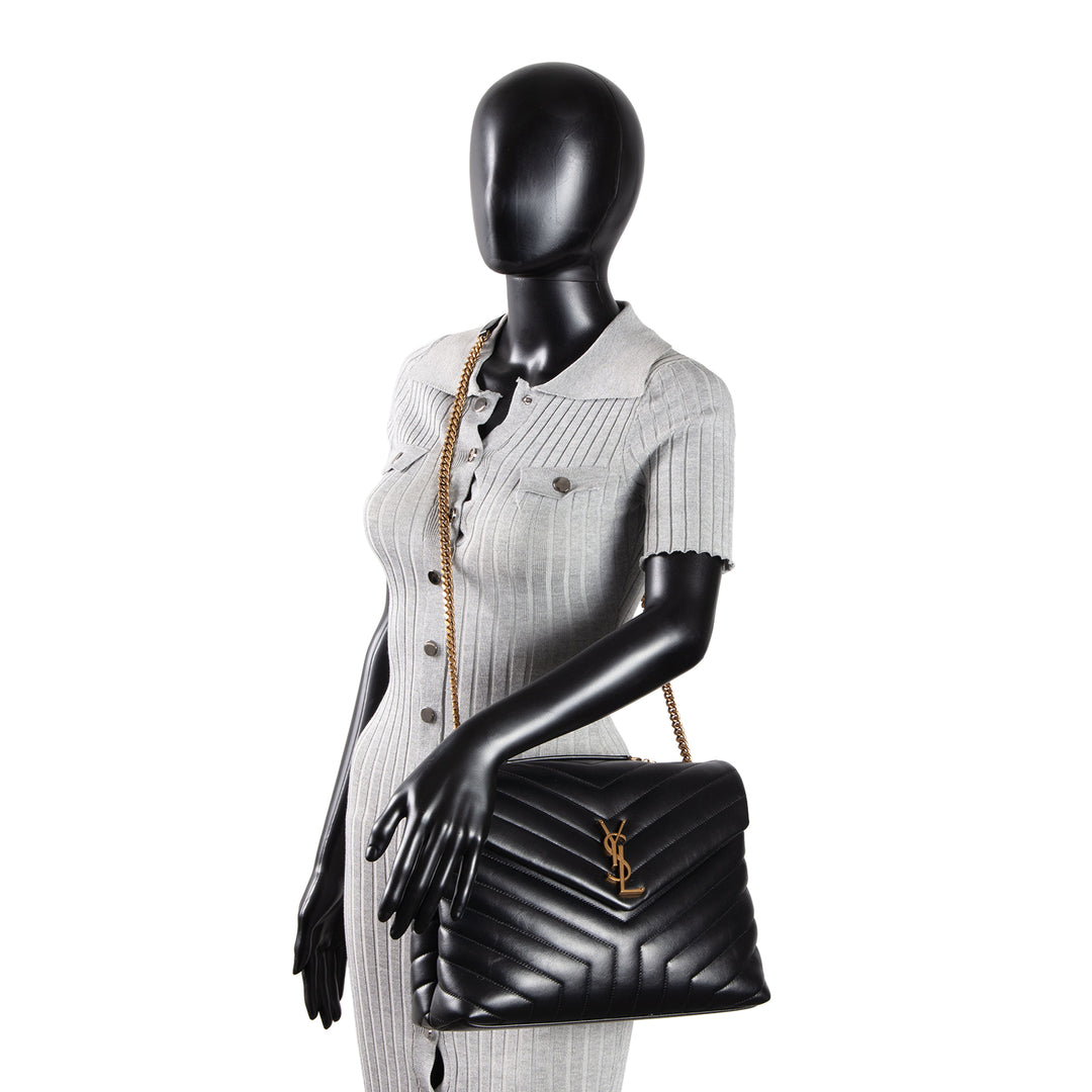 SAINT LAURENT Loulou Medium - Black