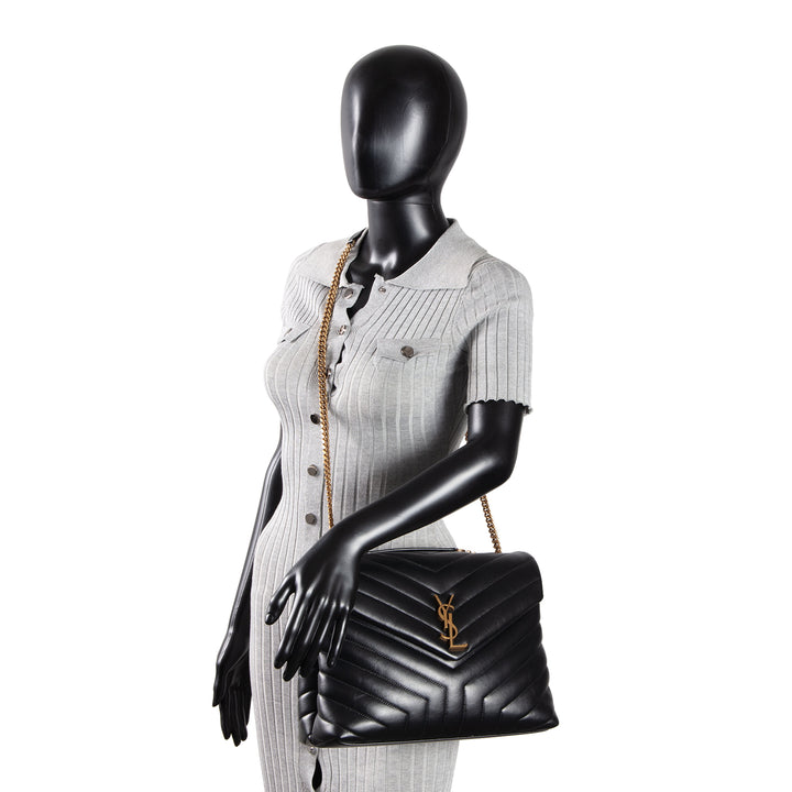 SAINT LAURENT Loulou Medium - Black