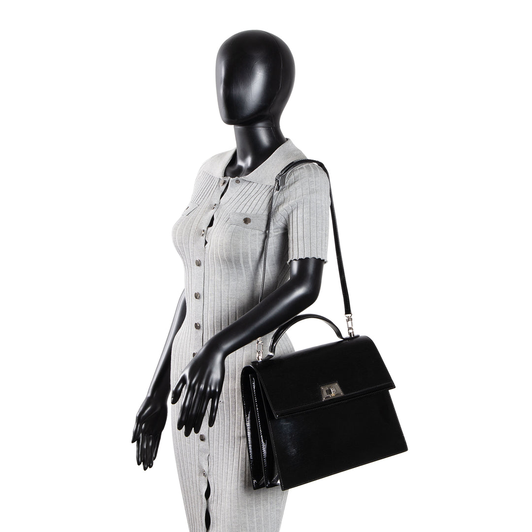LOUIS VUITTON Epi Electric Sevigne Satchel GM - Black