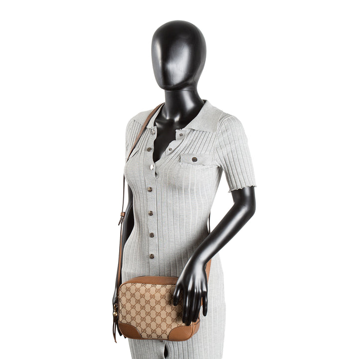 GUCCI GG Canvas Bree Crossbody - Brown