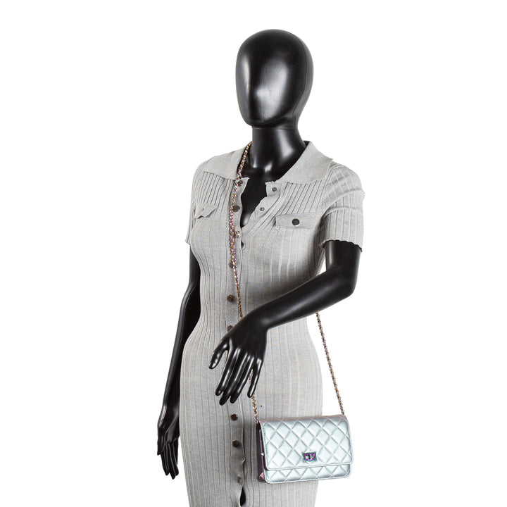 CHANEL 255 Reissue Iridescent Quilted Wallet on Chain