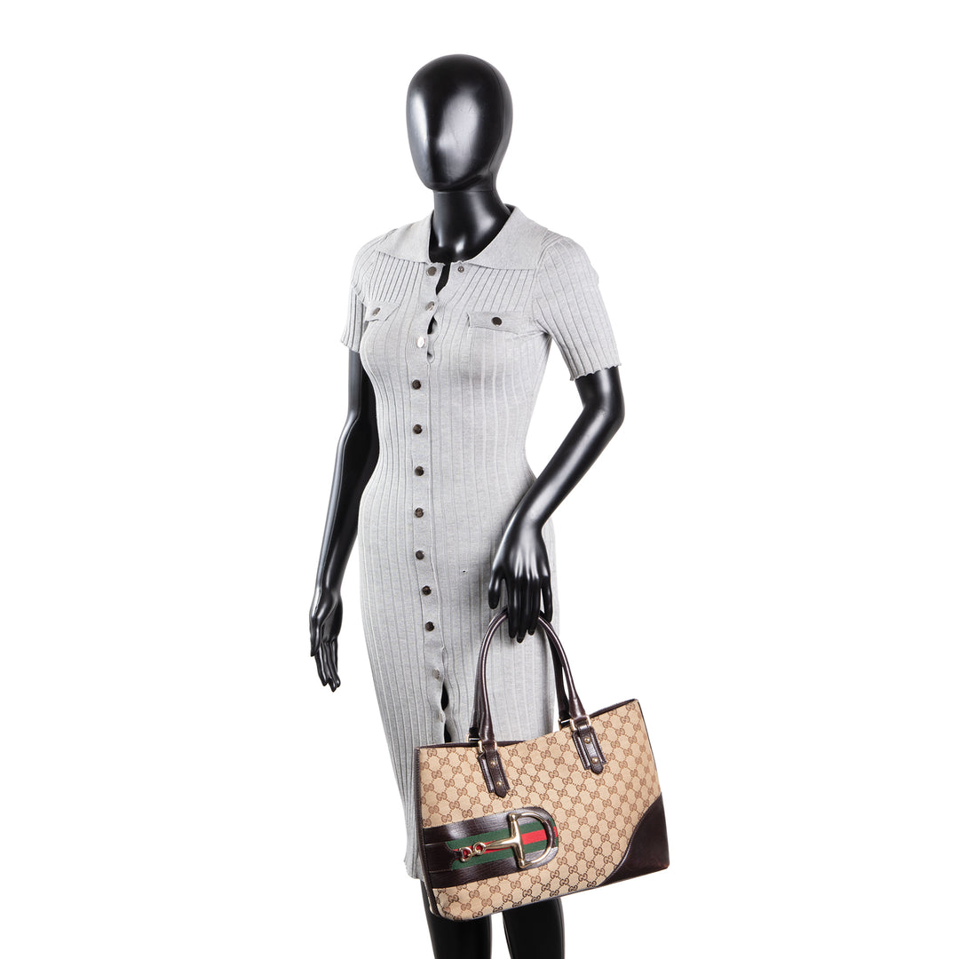 GUCCI GG Canvas Hasler Tote