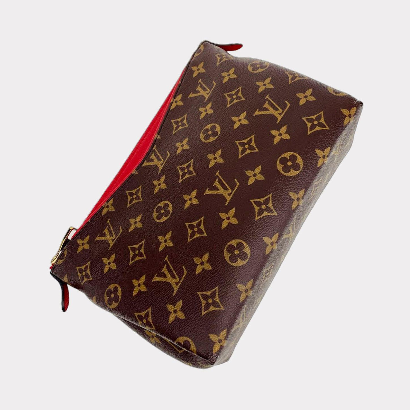 Louis Vuitton sac Brera en toile damier ébène et cuir marron, Brown Louis Vuitton  Monogram Pallas Beauty Case Vanity Bag